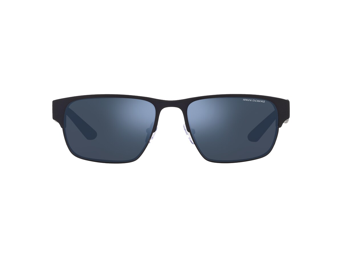 ARMANI EXCHANGE AX2046S Matte Blue - Men Sunglasses, Blue Mirror Blue Lens