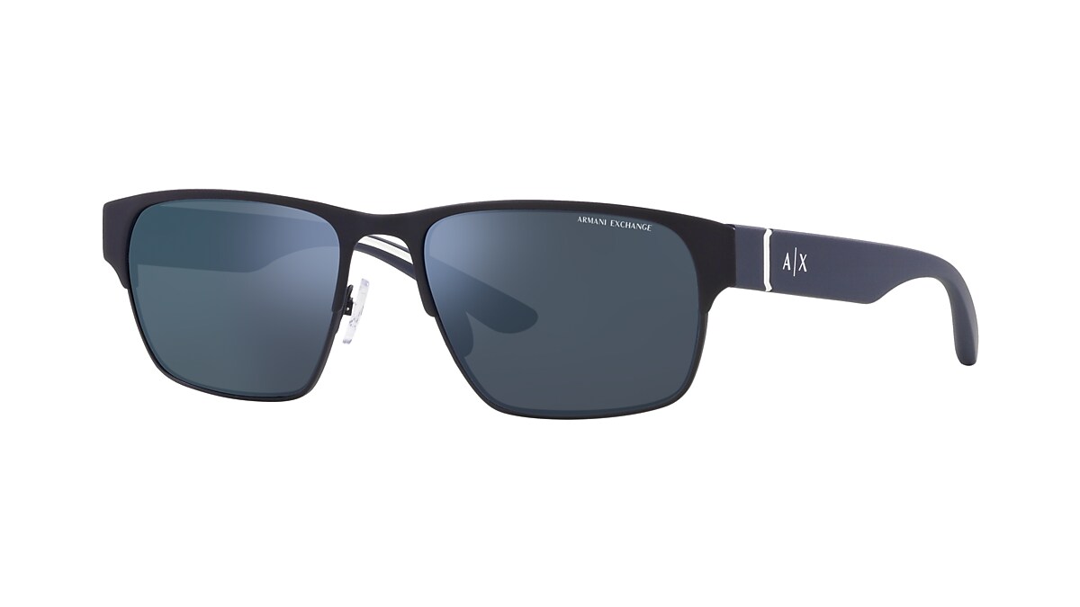 ARMANI EXCHANGE AX2046S Matte Blue - Men Sunglasses, Blue Mirror Blue Lens