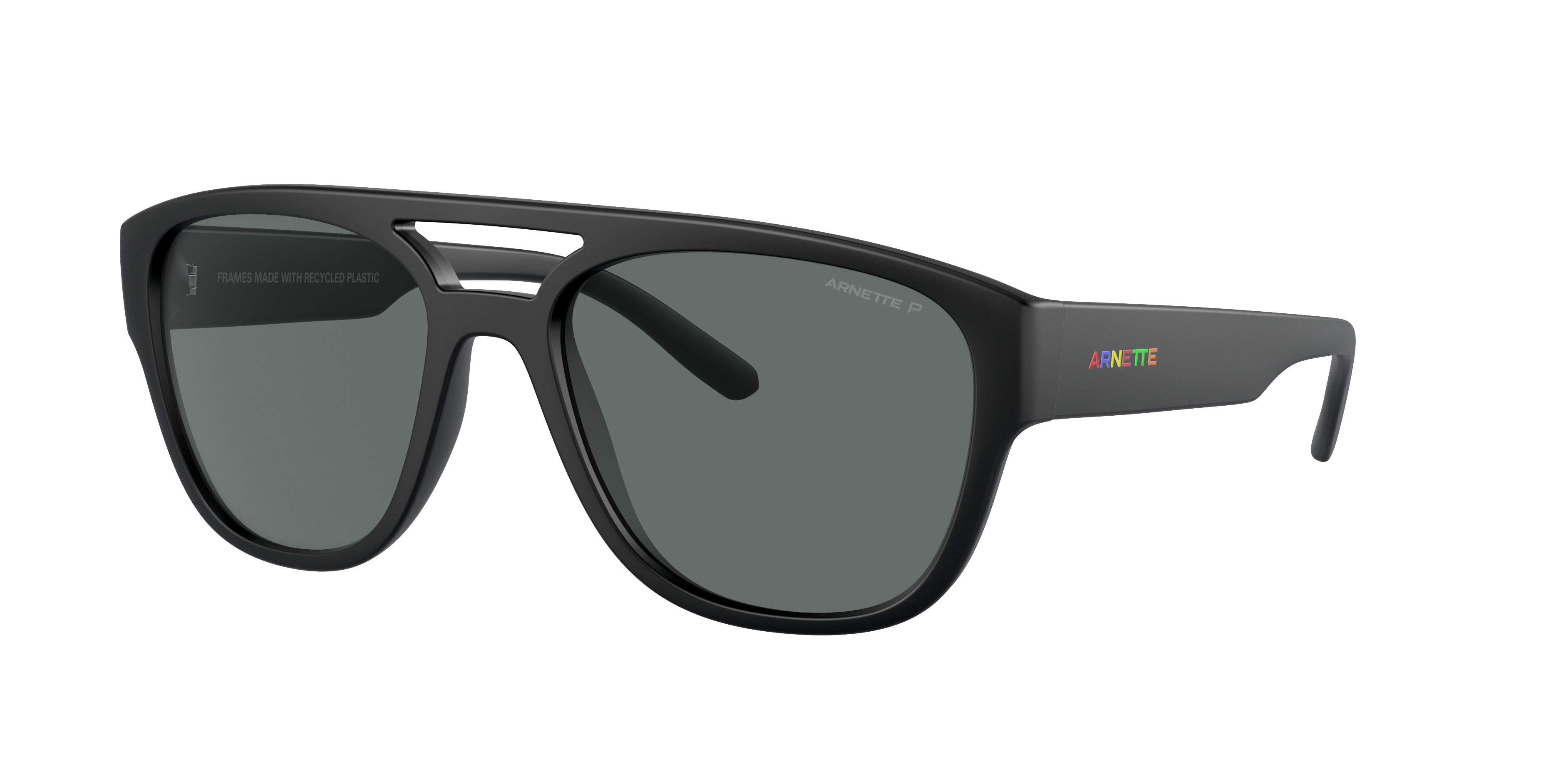 Arnette Polarized Grey Rectangular Mens Sunglasses AN4207 4181 61