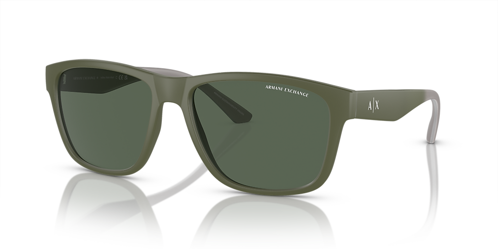 Armani Exchange AX4135S 59 Dark Green Matte Green Sunglasses