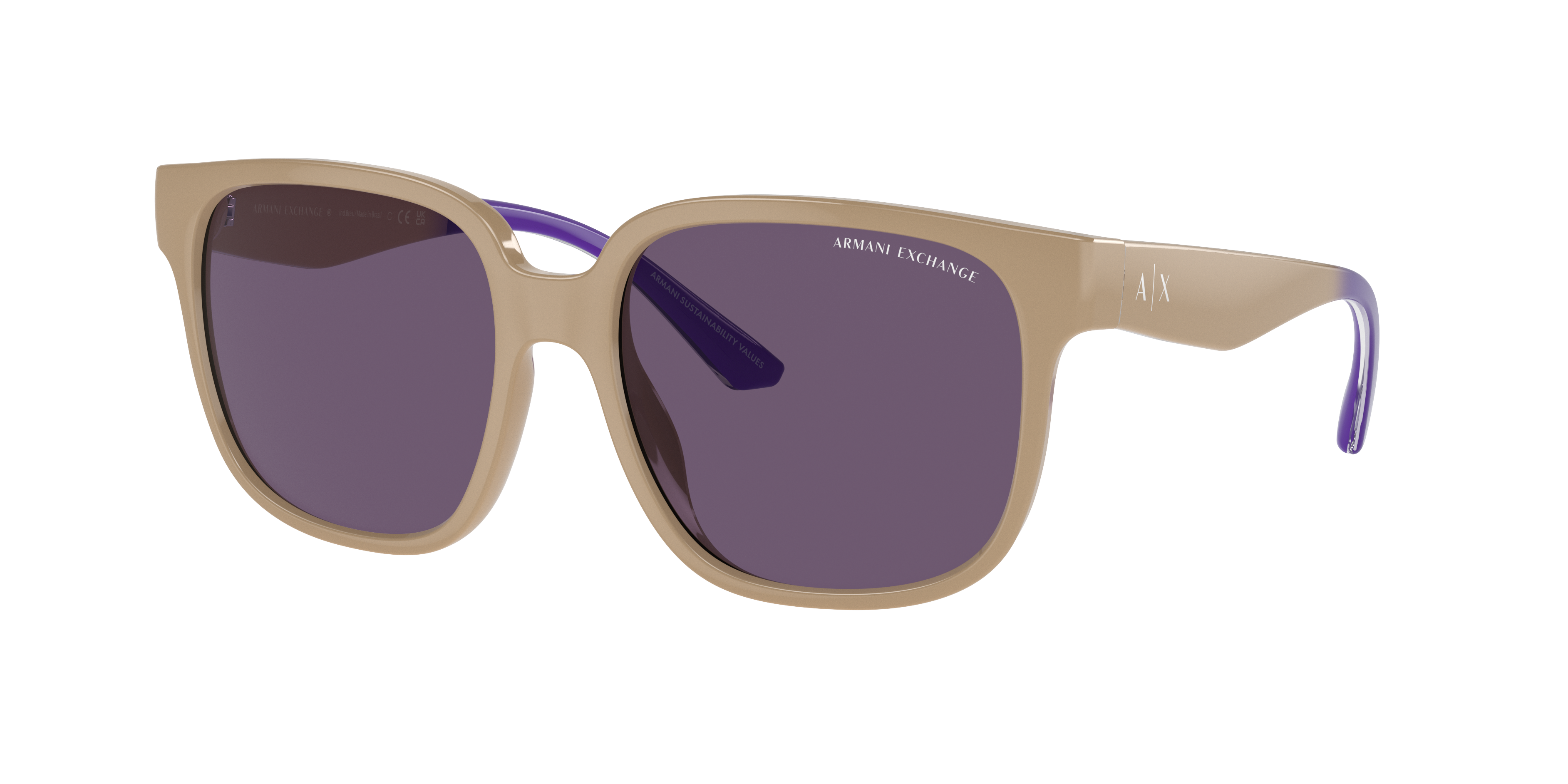 Armani Exchange AX4136SU 56 Violet Shiny Tundra Sunglasses