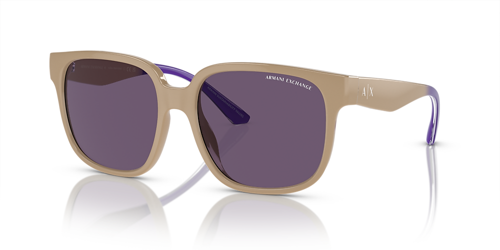 ARMANI EXCHANGE AX4136SU Shiny Tundra - Woman Sunglasses, Violet Lens