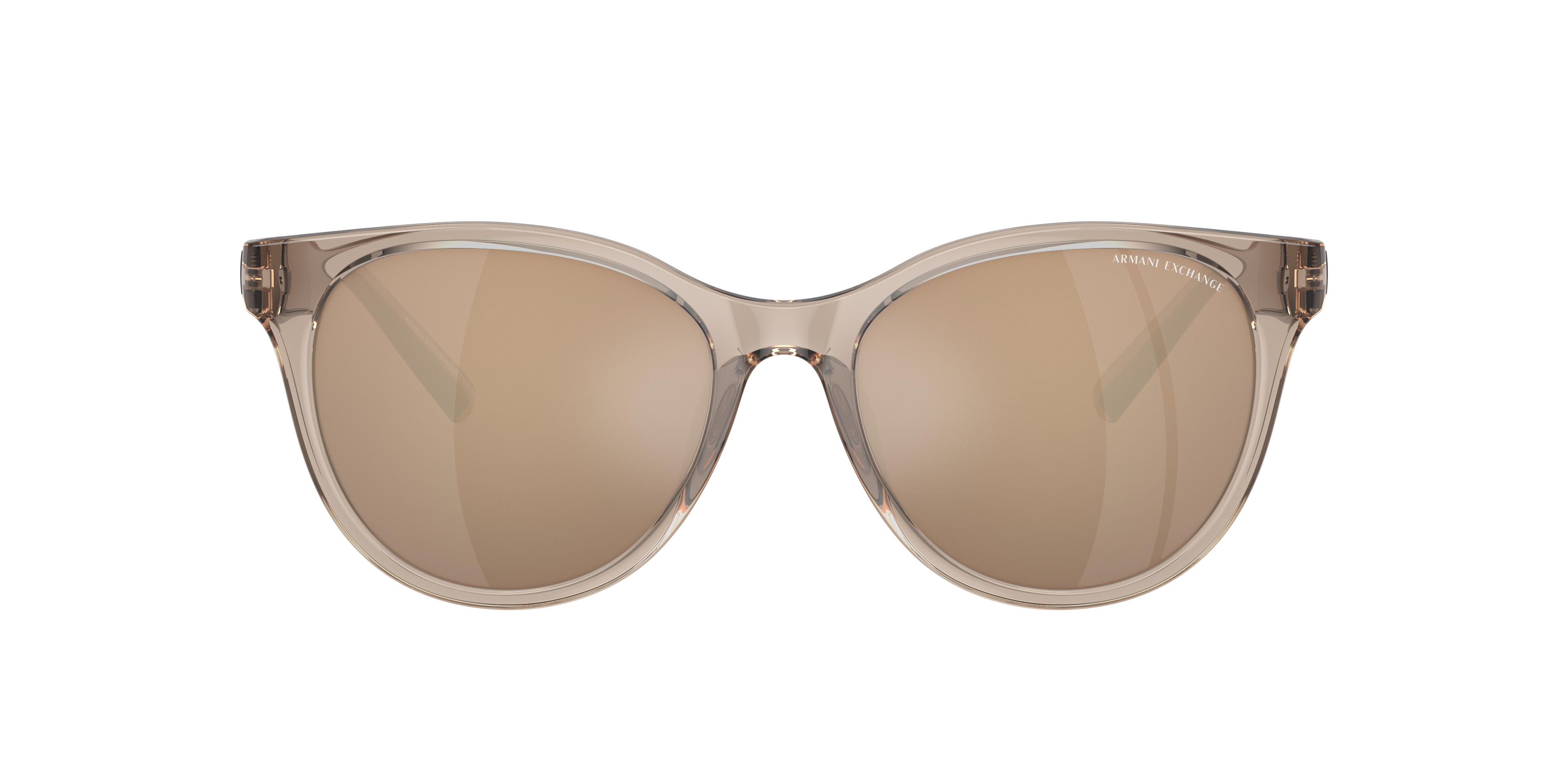 Armani Exchange Woman Sunglass Ax4144su In Brown Mirror Gold