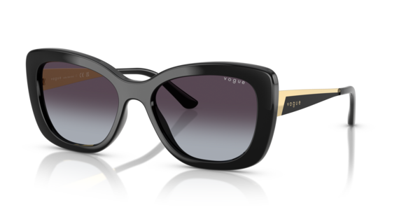 Óculos de sol Vogue Eyewear VO5588SL, formato oval, armação em acetato preto, lente cinza
