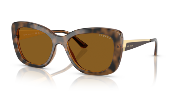Óculos de sol Vogue Eyewear VO5588SL, formato oval, armação em acetato marrom, lente marrom