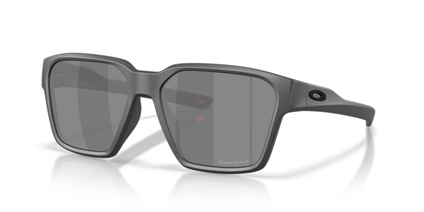 Óculos de sol Oakley Briza OO9497L, formato quadrado, armação em o-matter cinza-aço (steel), lente preta prizm