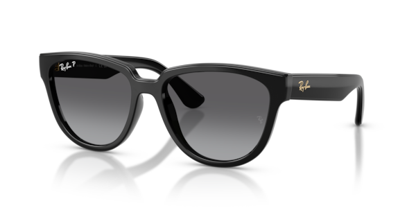 Óculos de sol Ray-Ban RB4463L, formato quadrado, armação em injetado, lente cinza degradê