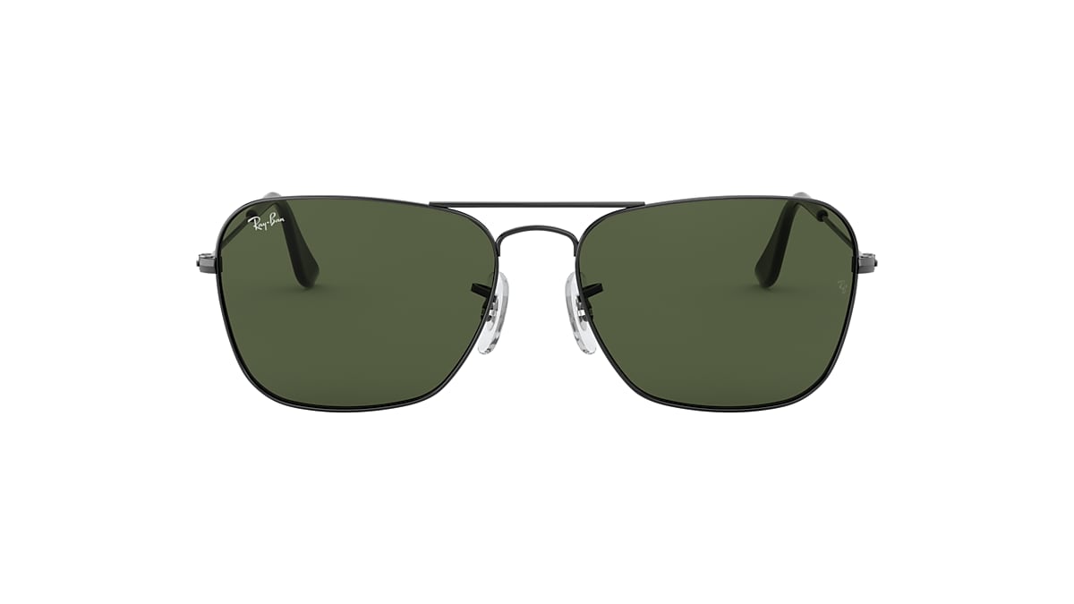 Ray-Ban RB3136 Caravan 55 Green Classic G-15 & Gunmetal Sunglasses |  Sunglass Hut USA