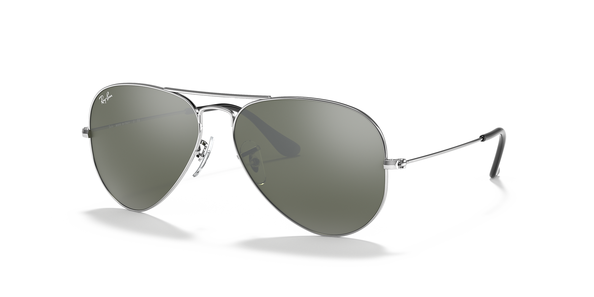Ray-Ban RB3025 Aviator Mirror 55 Grey & Silver Sunglasses | Sunglass ...
