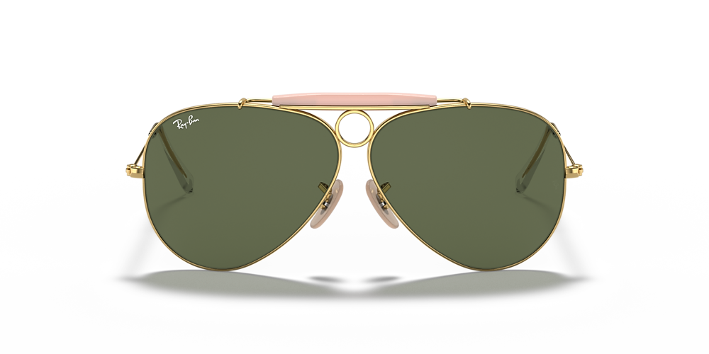 Supplement Putte Stikke ud Ray-Ban RB3138 Shooter 62 Green Classic G-15 & Gold Sunglasses | Sunglass  Hut USA