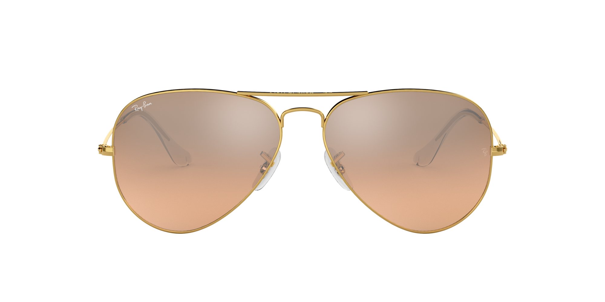 rose gold mirrored ray bans