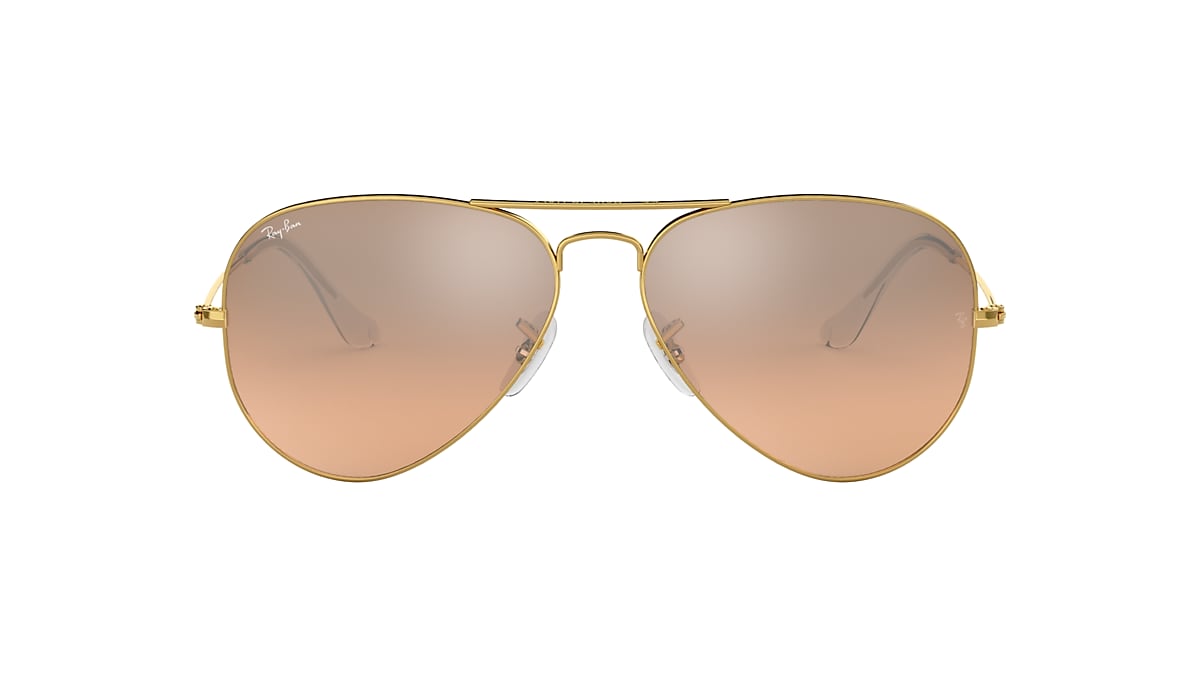 Ray-Ban RB3025 Aviator Gradient 58 Silver/Pink & Gold Sunglasses | Sunglass  Hut USA
