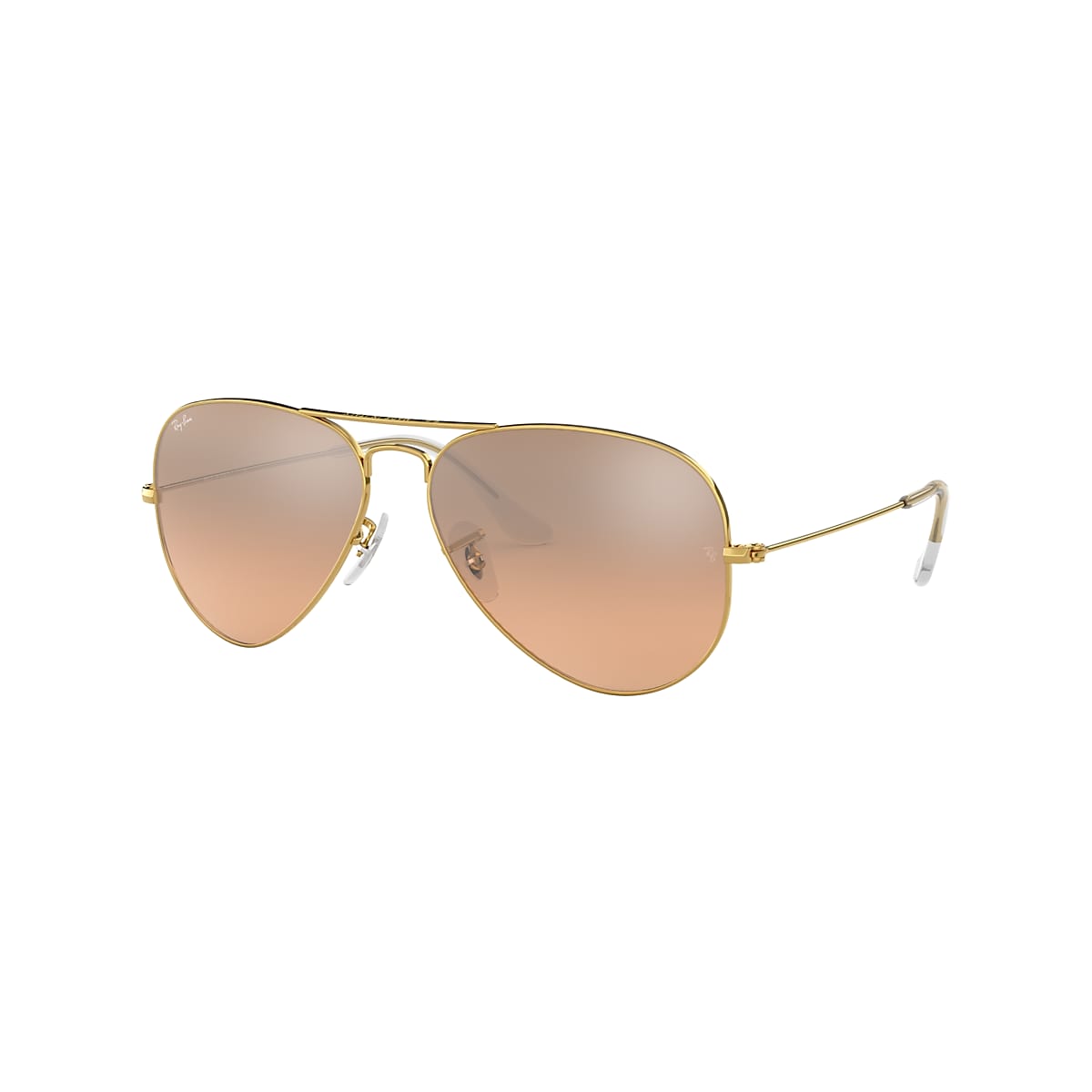 Ray-Ban RB3025 Aviator Gradient 58 Silver/Pink & Gold Sunglasses | Sunglass  Hut USA