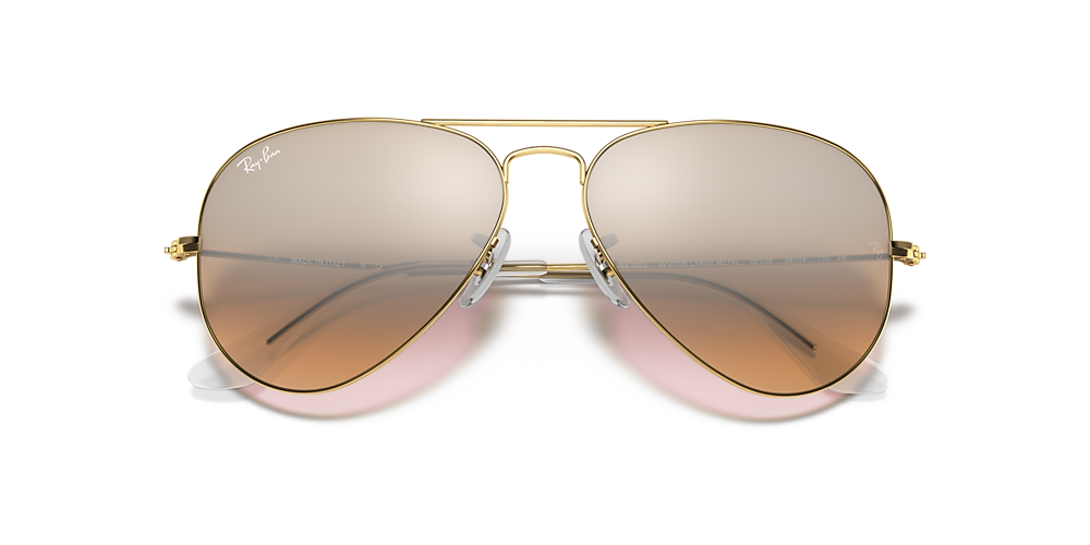 Ray Ban Rb3025 Aviator Gradient 58 Silver Pink Mirror Gold Sunglasses Sunglass Hut Usa
