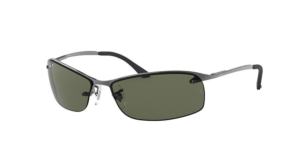 Ray Ban RB3183 63 Vert Gunmetal Verre polaris Lunettes de