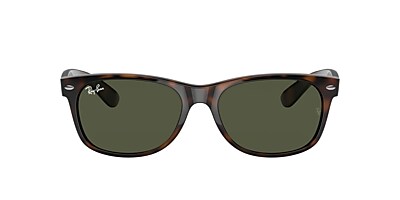 Ray-Ban RB2132 New Wayfarer Classic 52 Green & Tortoise Sunglasses 