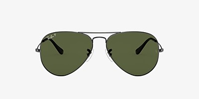 Ray Ban Rb3025 Aviator Classic 58 Polarized Green Classic G 15 Gunmetal Polarised Sunglasses Sunglass Hut United Kingdom