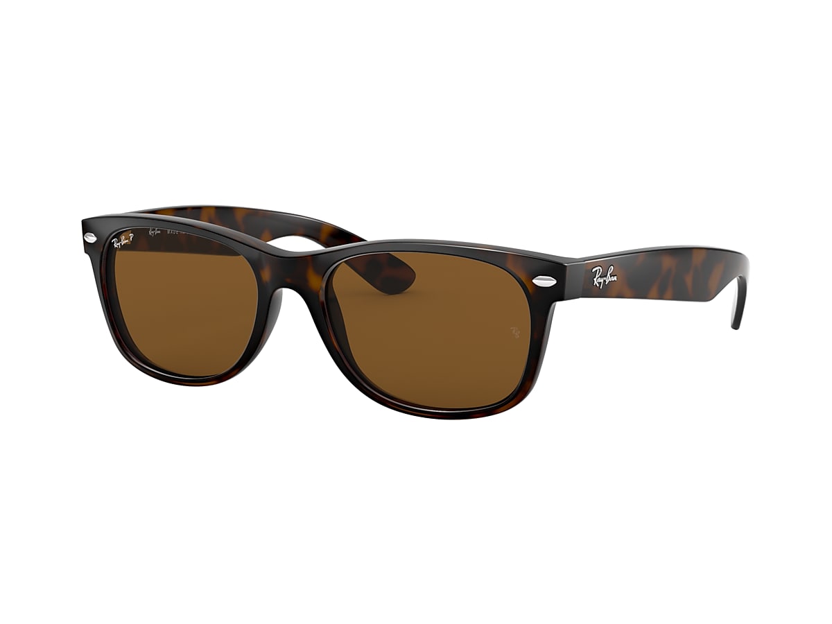 Ray-Ban RB2132 New Wayfarer Classic 55 Brown & Tortoise Polarised  Sunglasses | Sunglass Hut United Kingdom