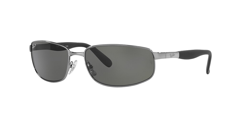 Ray Ban RB3254 61 Crystal Green Gunmetal Polarised Sunglasses