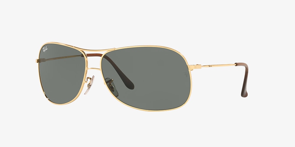 Anoniem Twinkelen Broers en zussen Ray-Ban RB3267 64 Green Classic G-15 & Gold Sunglasses | Sunglass Hut USA