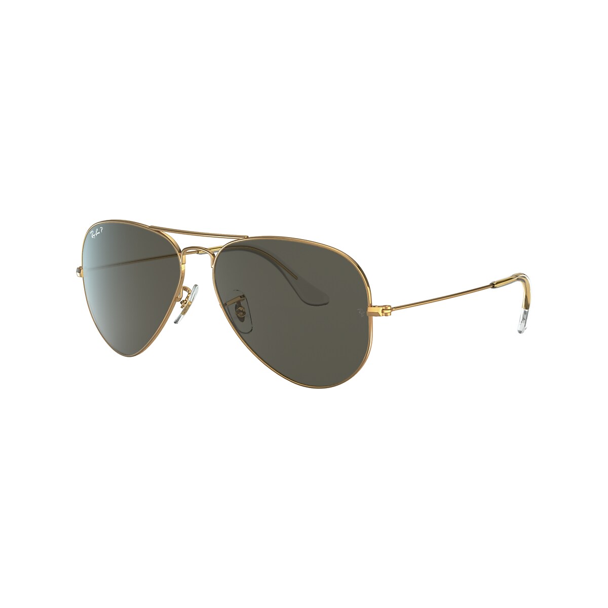Ray-Ban RB3025 Aviator Classic 58 Green & Gold Polarized Sunglasses |  Sunglass Hut USA