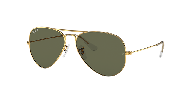 Ray-Ban RB3025 Aviator Classic 58 Green Classic G-15 & Black Sunglasses | Sunglass  Hut USA