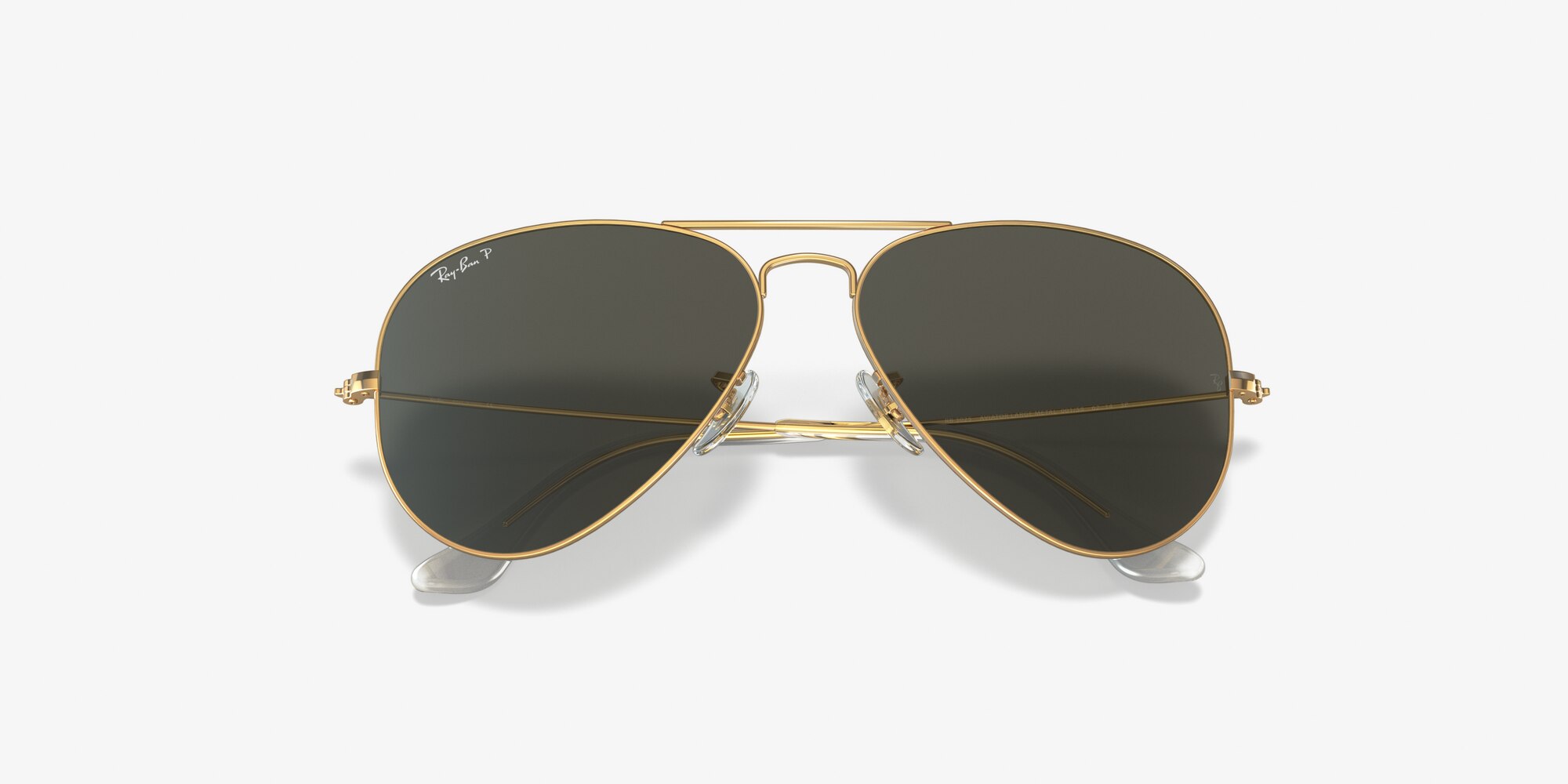 ray ban 3025 gold green aviator sunglasses