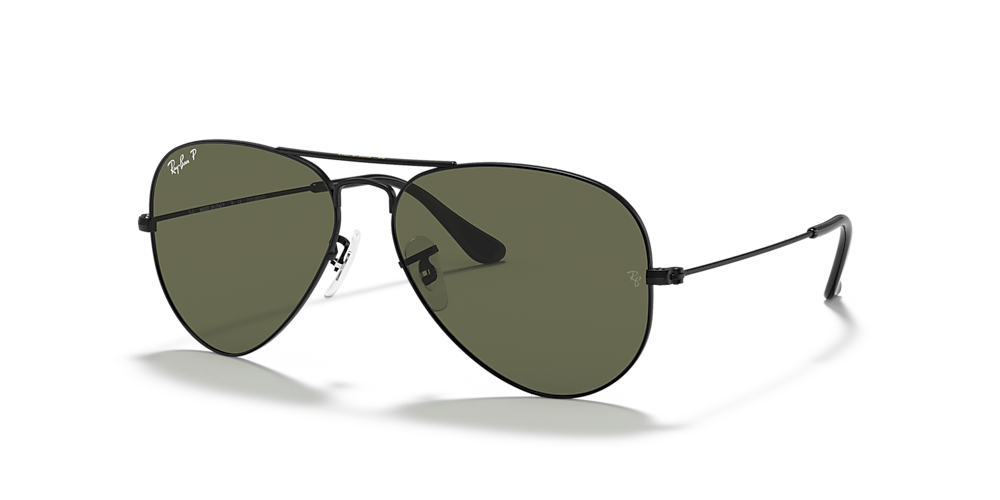 Villain forestille Ministerium Ray-Ban RB3025 Aviator Classic 55 Polarized Green Classic G-15 & Black Polarized  Sunglasses | Sunglass Hut USA
