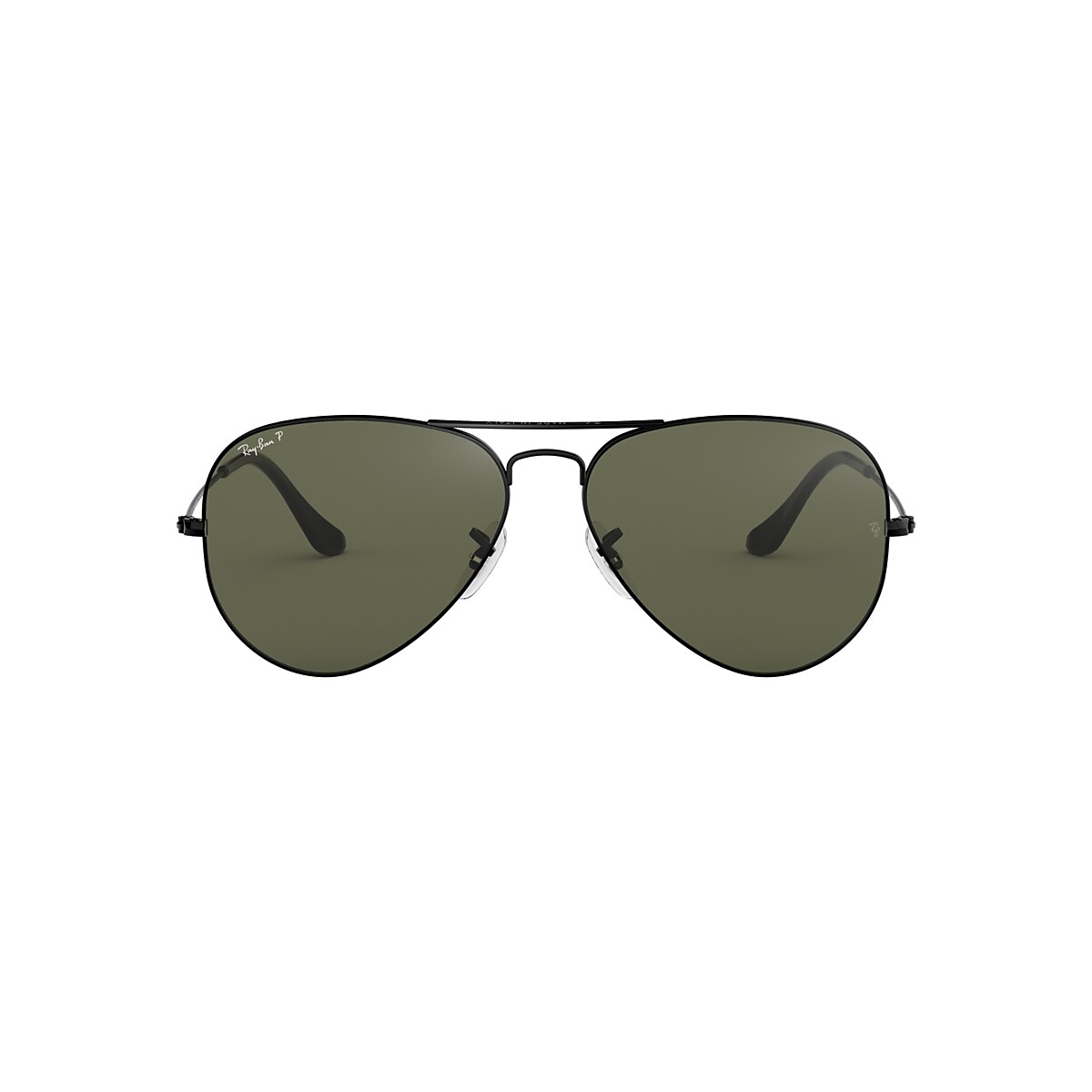 Ray-Ban RB3025 Aviator Classic 55 Polarized Green Classic G-15 & Black Polarized  Sunglasses | Sunglass Hut USA