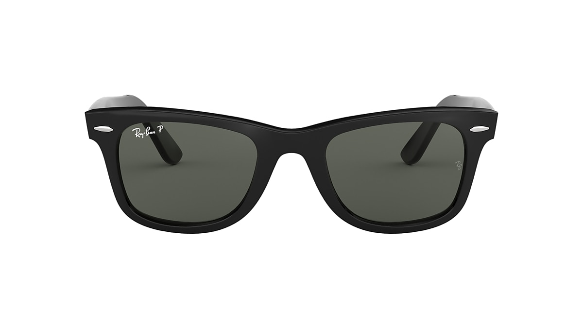 Ray-Ban RB2140 Original Wayfarer Classic 50 Green u0026 Black Polarised  Sunglasses | Sunglass Hut United Kingdom