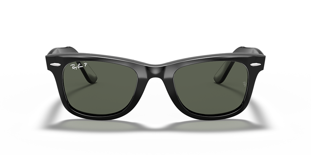 Ray-Ban RB2140 Original Wayfarer Classic 50 Green u0026 Black Polarised  Sunglasses | Sunglass Hut United Kingdom