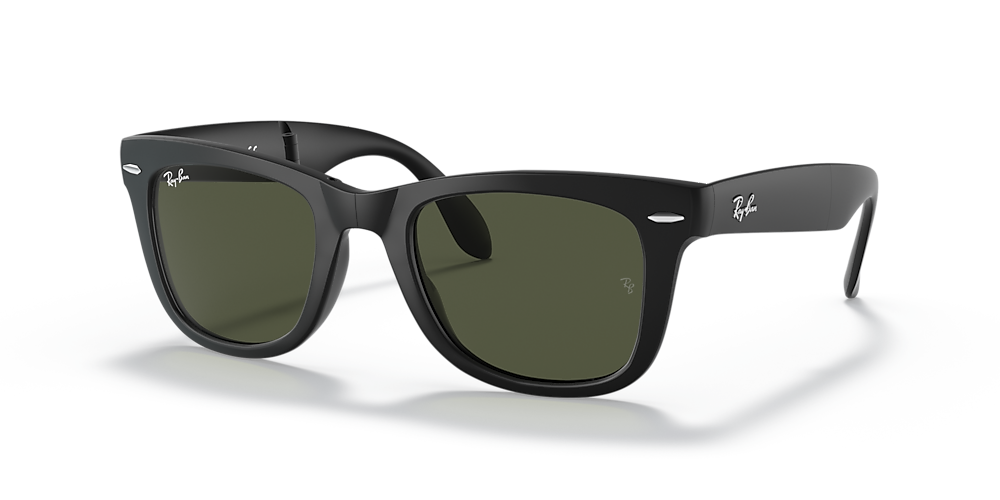 Duplicate Frustration deepen Ray-Ban RB4105 WAYFARER FOLDING CLASSIC 50 Green Classic G-15 & Black  Sunglasses | Sunglass Hut USA