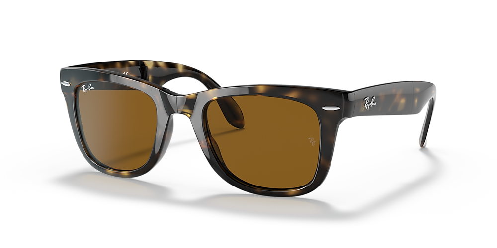 Bekwaamheid passend Yoghurt Ray-Ban RB4105 Wayfarer Folding Classic 50 Brown & Light Havana Sunglasses  | Sunglass Hut USA