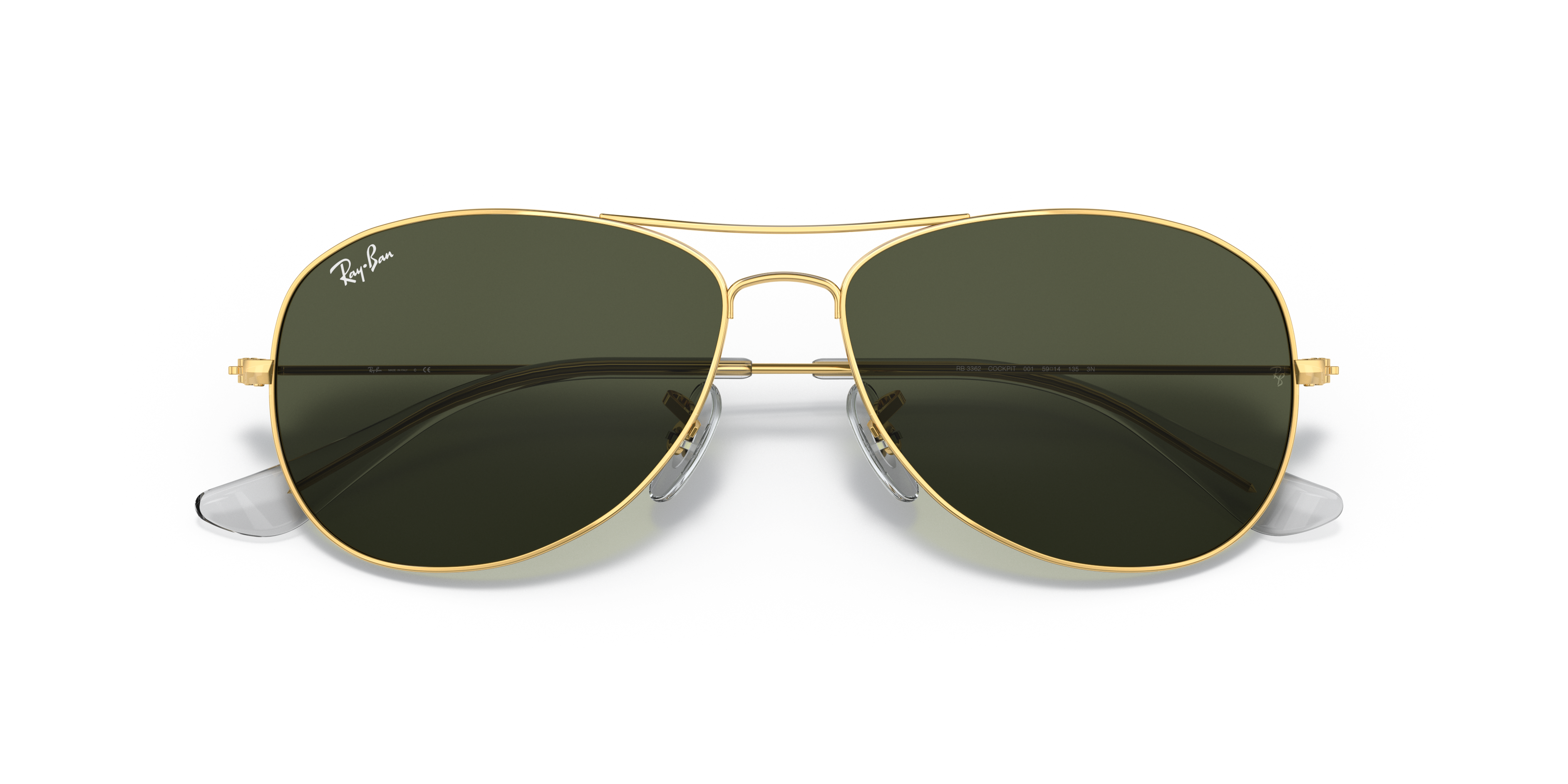 Ray-Ban RB3362 Cockpit 59 Green Classic G-15 \u0026 Gold Sunglasses | Sunglass  Hut United Kingdom