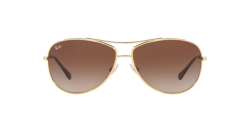 Ray-Ban RB3293 63 Brown Gradient Dark Brown & Gold Sunglasses