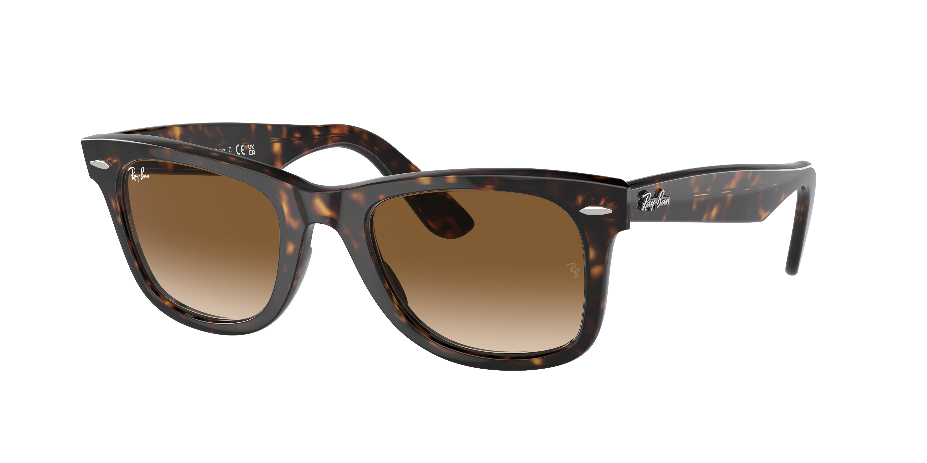 Ray-Ban Unisex RB2140 ORIGINAL WAYFARER CLASSIC - Frame color: Havana, Lens color: Hellbraun Verlaufstönung, Size 5022- Azetat