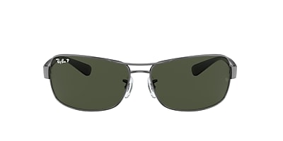 Ray-Ban RB3379 64 Green & Gunmetal Polarized Sunglasses | Sunglass 