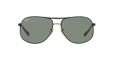 Ray-Ban RB3387 64 Green & Black Polarized Sunglasses | Sunglass 