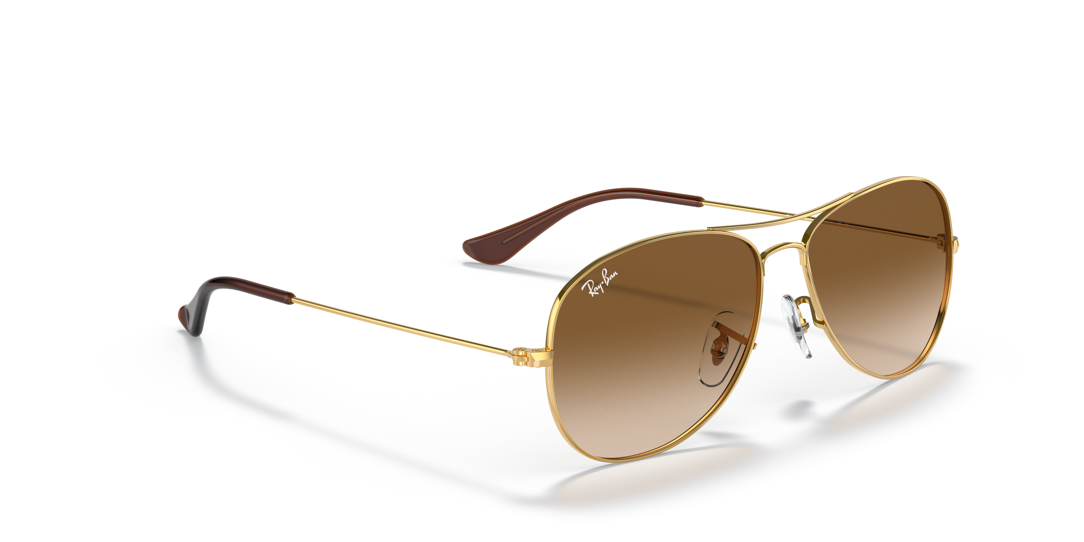 Ray-Ban RB3362 Cockpit 59 Light Brown Gradient \u0026 Gold Sunglasses | Sunglass  Hut Australia