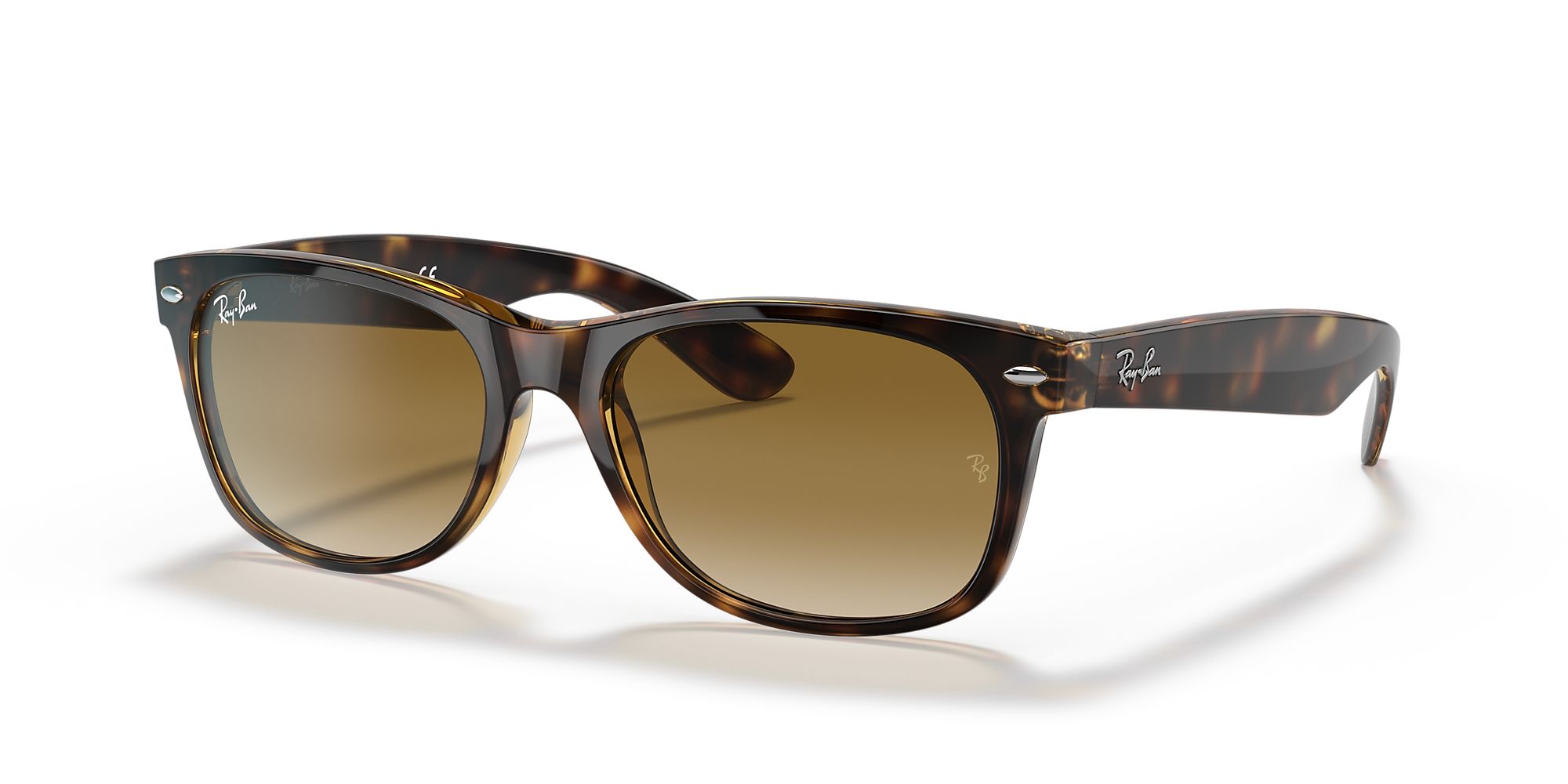 Ray-Ban RB2132 New Wayfarer Classic 52 Light Brown Gradient & Light ...