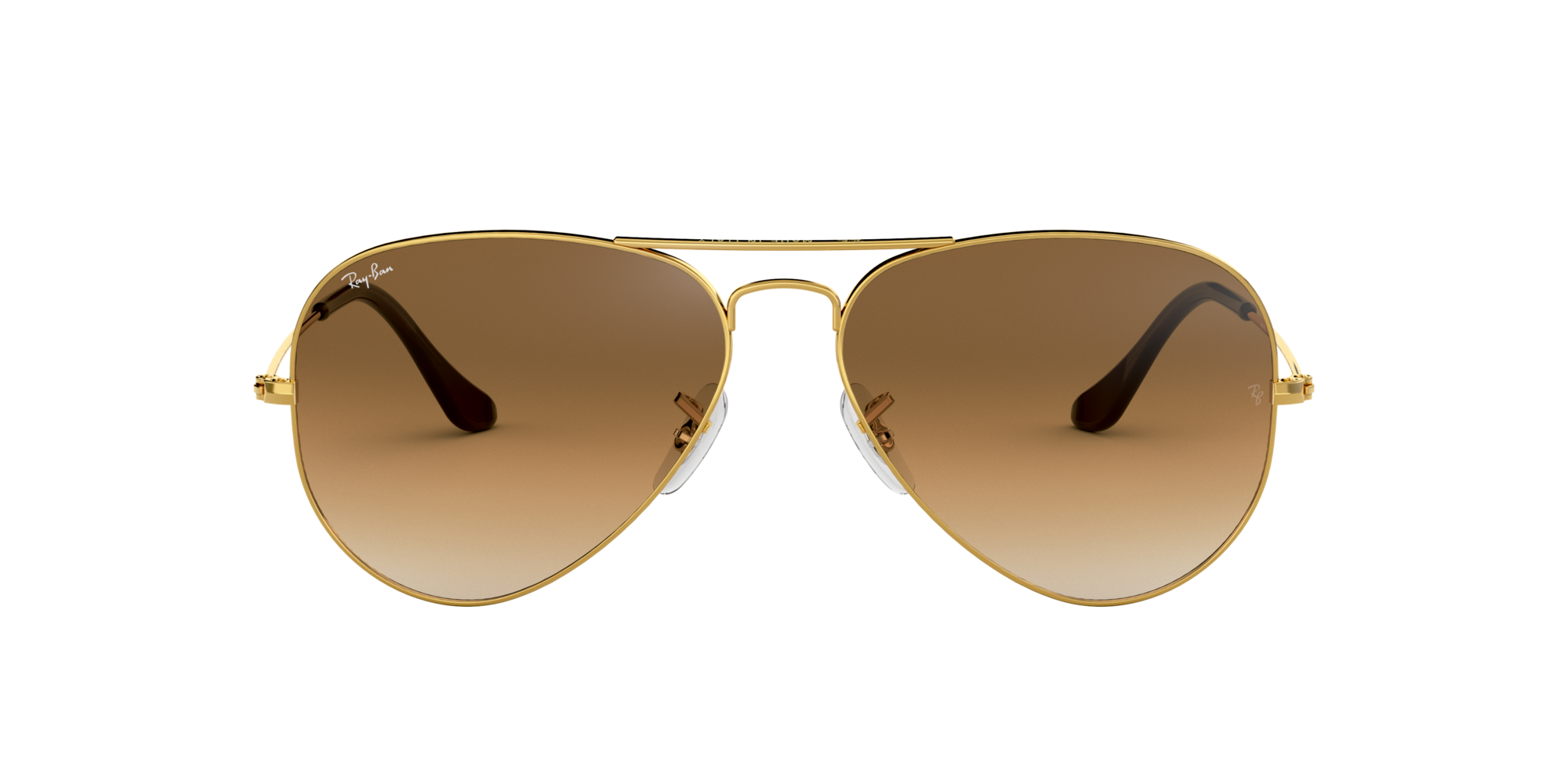 ray ban aviator gold brown gradient
