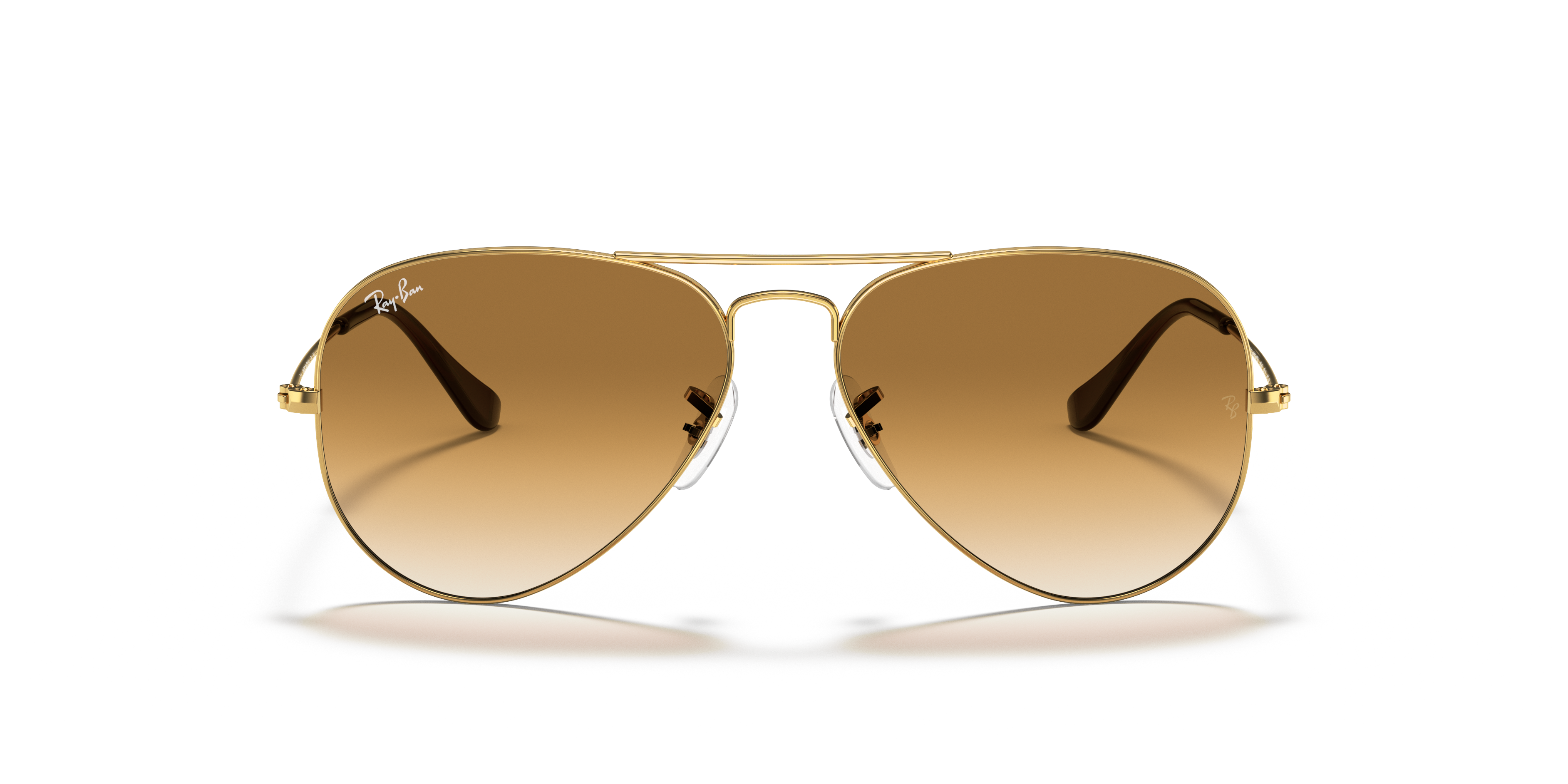 brown and gold aviator sunglasses