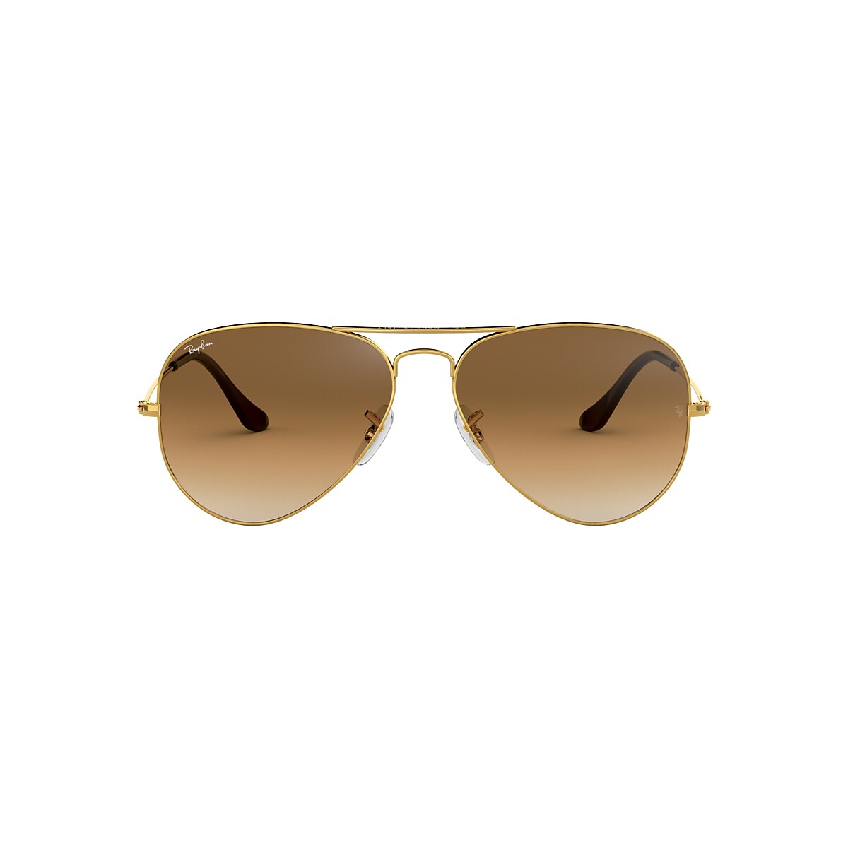 Ray-Ban RB3025 Aviator Gradient 58 Light Brown & Gold Sunglasses | Sunglass  Hut USA