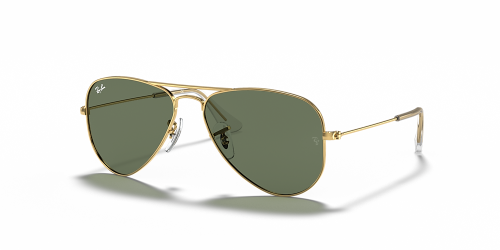 Ray-Ban RB9506S Aviator Kids 50 Dark Green & Gold Sunglasses | Sunglass Hut  USA