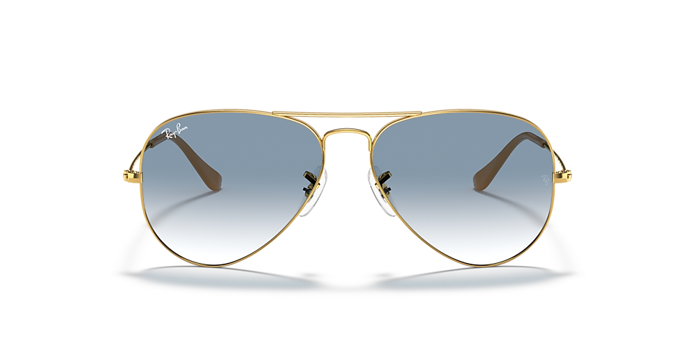 Koge misundelse nuance Ray-Ban RB3025 Aviator Gradient 58 Light Blue & Gold Sunglasses | Sunglass  Hut USA