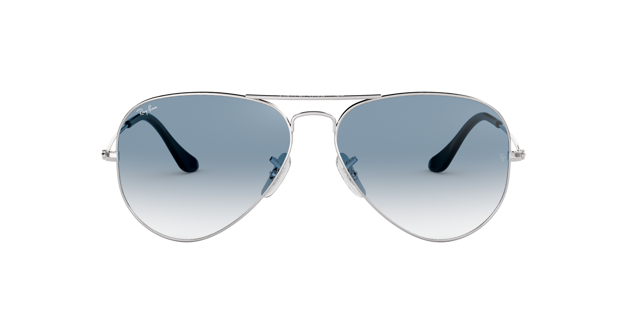 ray ban gradient blue aviator sunglasses