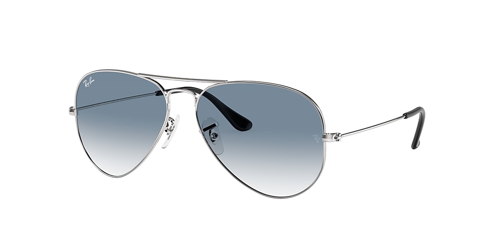 Ray Ban Rb3025 Aviator Gradient 58 Light Blue Gradient Silver Sunglasses Sunglass Hut Usa