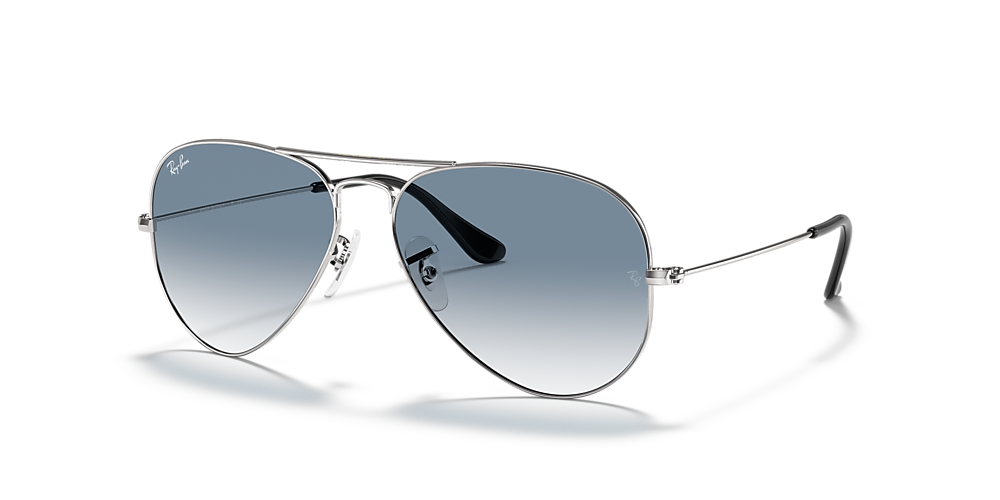 Ray-Ban RB3025 Aviator Gradient 58 Light Blue Gradient & Silver Sunglasses  | Sunglass Hut Australia