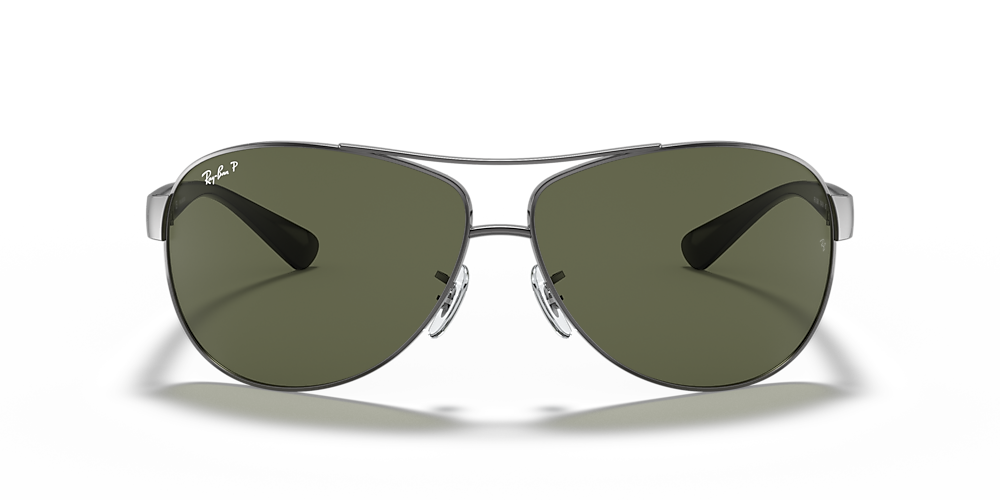 Ray-Ban RB3386 63 Green & Gunmetal Polarized Sunglasses | Sunglass