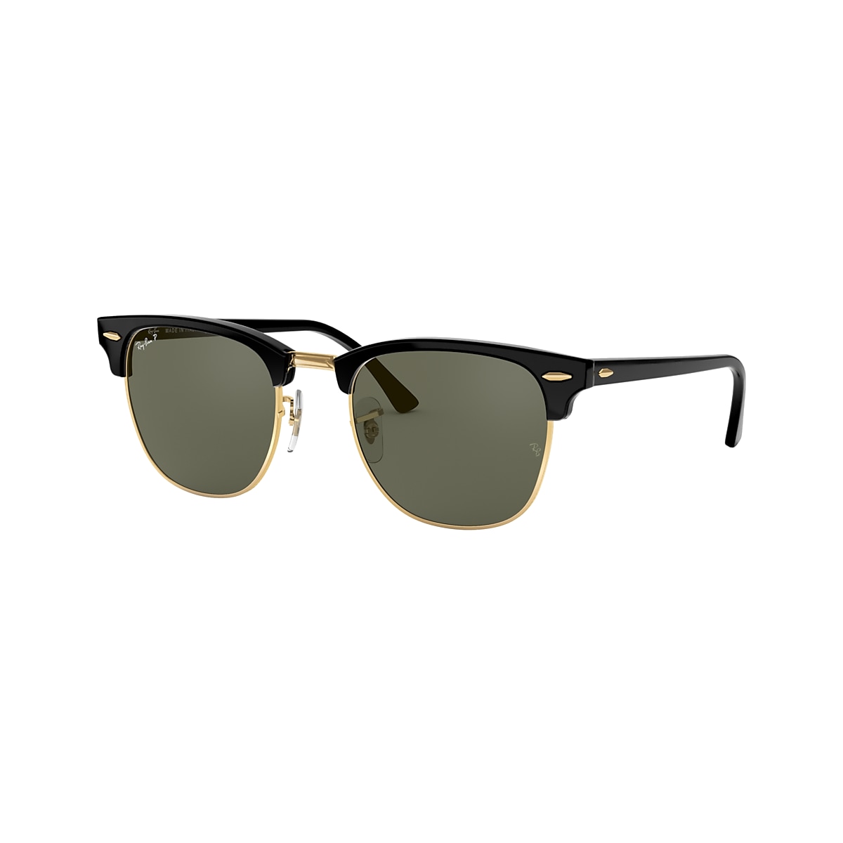 vitamine Maria Manifestatie Ray-Ban RB3016 Clubmaster Classic 49 Green & Black Polarized Sunglasses |  Sunglass Hut USA